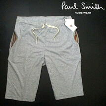 新品▼ ポールスミス　ハーフパンツ　ショーツ　裏マルチストライプ　ショートパンツ　Lサイズ　グレー　PaulSmith HOMEWEAR　短パ_画像1