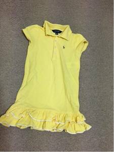 420 girl 110 Ralph Lauren. yellow color. frill One-piece 