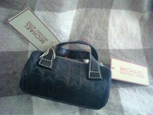 * Michael Kors monogram Mini Boston black pouch new goods *