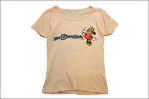 70's Walt Disney World ミニー Tシャツ 染み込み プリント ウォルトディズニー ビンテージ ヴィンテージ USA 古着 オールド IB738