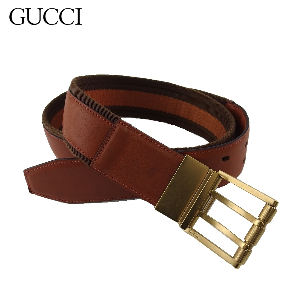 グッチGUCCI ベルト シェリーライン キャンバス×金属素材×レザー ...