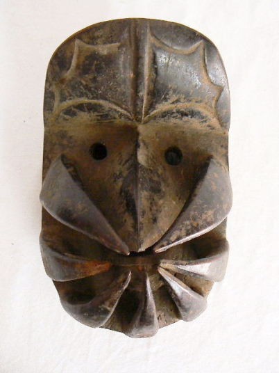 Masque Bete/Afrique/Antique/Masque/Sculpture sur bois/Sculpture/Sculptures sur bois/Masque/Ethnie/Fait main/Expédition le lendemain, ouvrages d'art, sculpture, objet, objet