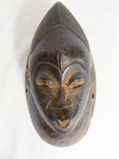 Baule Maske/Afrika/Antik/Maske/Holzschnitzerei/Schnitzerei/Holzschnitzerei/Maske/ethnisch/handgefertigt/Versand am nächsten Tag, Kunstwerk, Skulptur, Objekt, Objekt