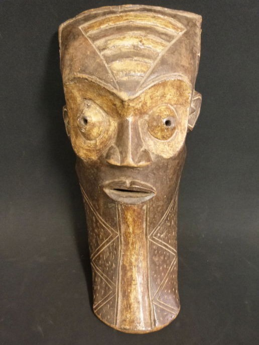 Masque Chokue/Afrique/Antique/Masque/Sculpture sur bois/Sculpture/Sculptures sur bois/Masque/Ethnie/Fait main/Expédition le lendemain, ouvrages d'art, sculpture, objet, objet