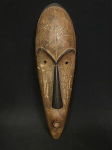 フォン族マスク カメルーン アフリカ アンティーク マスク 木彫り 彫刻 木彫品 仮面 民族 ハンドメイド 翌日発送