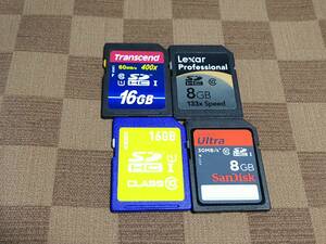 SDカード 4枚セット�C 8GB 16GB