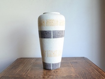 アンティーク花器 オブジェ ヴィンテージ デザイン 陶器 フラワーベース（H23.5cm） 華道 花瓶 生け花 ポット_画像1