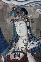 24　仏画　観音像　絹本　掛軸　中国書画　中国美術_画像2