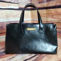 1円　★美品★ 【A672】 ルイヴィトン ヴェルニ ウィルシャーPM トートバッグ ハンドバッグ 手提げ 男女 LOUIS VUITTON ブラック _画像2