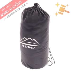 ■ LEEPWEI 寝袋 封筒型 軽量 保温 コンパクト アウトドア キャンプ 登山 車中泊 防災用 レジャー ブラック 未使用