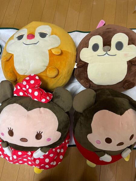 BIGぬいぐるみ ディズニー ミッキー ミニー チップ ディル 4点セット アミューズメント