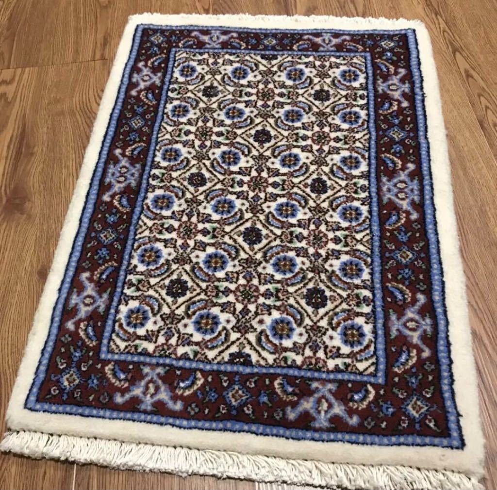 PayPayフリマ｜パキスタン 手織り絨毯 size 120×76cm ヴィンテージラグ