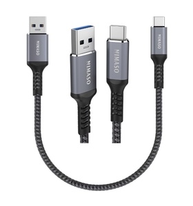 ◆ 美品、送料無料 ◆ Nimaso USB-A to USB-C ケーブル 【QC3.0対応 3A急速充電、USB3.1 Gen1 5Gbps 高速データ伝送、0.3m 】