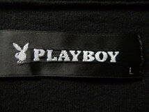 ◆PLAYBOY プレイボーイ かわいい ウサギ 刺繍 ポケット Tシャツ 黒 サイズL 美_画像3