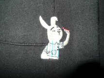 ◆PLAYBOY プレイボーイ かわいい ウサギ 刺繍 ポケット Tシャツ 黒 サイズL 美_画像2