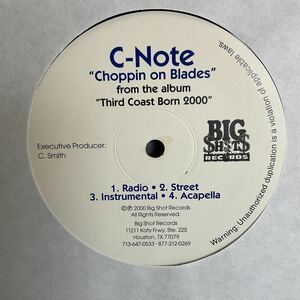 G-RAP / C-Note / Chop'n On Blades / 12inch レコード / 2000 / GANGSTA RAP / HIP HOP