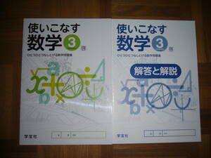 ★ 未使用　使いこなす数学 3　啓　ひとつひとつなしとげる数学問題集　別冊解答と解説 付属　学宝社