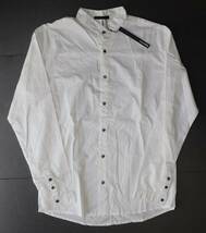 定価19000 新品 本物 KMRii Cotton Satin Stand Collar Shirt シャツ 2102-SH05 M/2 ケムリ 6002_画像1