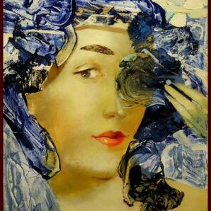 ☆☆☆☆油彩画 素敵な流し目に捕らわれる 「ニュー・ルネッサンス」