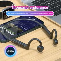 ★大人気★1円～ 骨伝導ワイヤレスイヤホン ヘッドホン Bluetooth5.0 スポーツランニング 防水 互換ヘッドフォン_画像4
