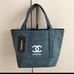 未使用CHANELノベルティトートバッグインディゴブルー
