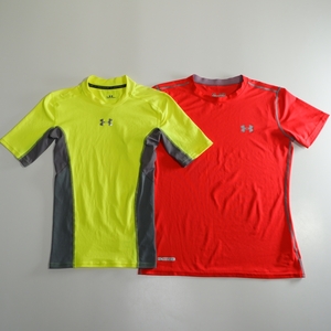アンダーアーマー 赤Tシャツ 黄コンプレッションTシャツ メンズM