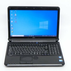 中古/15.6型/ノートPC/Windows10/新品SSD256GB/4GB/i3-M370/FMV AH550/3BT HDMI/無線WIFI/テンキー office2021搭載の画像1