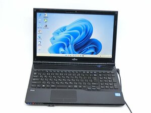 最新Win11Pro/カメラ内蔵/中古/15.6型/ノートPC/新品SSD256GB/8GB/3世代i3/FMV　AH45/K　 Office搭載/HDMI/無線WIFI/テンキー