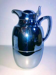 ドイツ alfi ★ヴィンテージ Juwel 1L クロム シルバー アルフィ ジュベール ポット 魔法瓶 コーヒー 紅茶 ティー シャビー 卓上 真空 希少