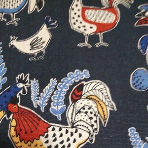 綿麻オックス、10番にわとり紺、cosmotextile、11〇cm幅、1m