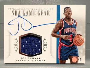 Bad Boys 最高級直書/49 Auto 14-15 Panini 国宝 Joe Dumars ジョー・デュマース NBA サイン バスケ Pistons All-star 1989 Finals MVP