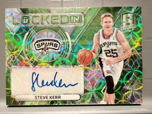 Green Scoops Prizm /25 Auto 17-18 Panini Steve Kerr スティーブ・カー NBA 直筆 サイン Bulls ブルズ 3連覇 Spurs バスケ Warriors 監督