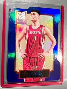 Blue Foiled Die-cut/89枚限定 Insert 13-14 Panini Elite Yao Ming NBA インサート Rockets 姚明 中国代表 HOF All-star Super Rare