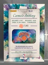 人気/149枚 Knicks Jersey 16 Panini Damian Carmelo Anthony カーメロ・アンソニー NBA 実使用 ユニフォーム バスケ ニックス All-star_画像2