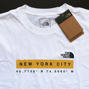 新品USAノースフェイス NEW YORK CITY Tシャツ ホワイト (M) アメリカ直営店購入