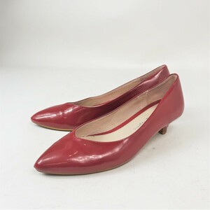 WA ORiental TRaffic low heel pumps enamel red 24.0cmtei Lee party difference . color 4805450