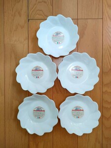 ヤマザキ春のパン祭り山崎春のパンまつり1999年白いワンディッシュ5枚セット　白い皿