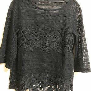 新品　ブラック　花柄　シャツ