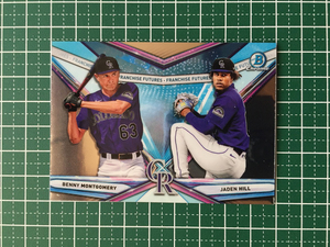 ★TOPPS MLB 2021 BOWMAN DRAFT #FF-8 BENNY MONTGOMERY／JADEN HILL［COLORADO ROCKIES］インサートカード「FRANCHISE FUTURES」★