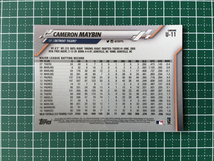 ★MLB 2020 TOPPS CHROME UPDATE #U-11 CAMERON MAYBIN［DETROIT TIGERS］ベースカード★_画像2