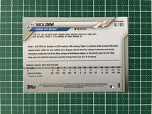 ★TOPPS MLB 2020 UPDATE SERIES #U-101 NICK DINI［KANSAS CITY ROYALS］ベースカード ルーキー RC 20★_画像2