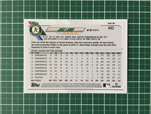 ★TOPPS MLB 2021 SERIES 2 #442 JAKE LAMB［OAKLAND ATHLETICS］ベースカード★_画像2