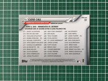 ★TOPPS MLB 2020 SERIES 1 #31 CLOSE CALL［AMERICAN LEAGUE］ベースカード 20★_画像2