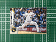 ★TOPPS MLB 2020 SERIES 1 #238 FREDDY PERALTA［MILWAUKEE BREWERS］ベースカード 20★_画像1