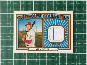 ★TOPPS MLB 2021 HERITAGE #CCR-NS NICK SENZEL［CINCINNATI REDS］メモラビリアカード「CLUBHOUSE COLLECTION RELICS」ジャージー★