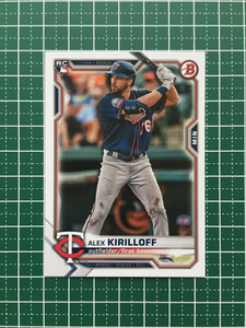 ★TOPPS MLB 2021 BOWMAN #75 ALEX KIRILLOFF［MINNESOTA TWINS］ベースカード「BASE」ルーキー RC★