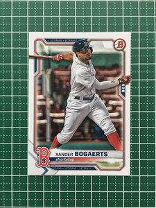 ★TOPPS MLB 2021 BOWMAN #34 XANDER BOGAERTS［BOSTON RED SOX］ベースカード「BASE」★