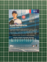 ★TOPPS MLB 2020 STADIUM CLUB CHROME #85 KYLE HENDRICKS［CHICAGO CUBS］ベースカード 20★_画像2