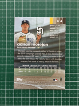 ★TOPPS MLB 2020 STADIUM CLUB #84 ADRIAN MOREJON［SAN DIEGO PADRES］ベースカード ルーキー RC 20★_画像2