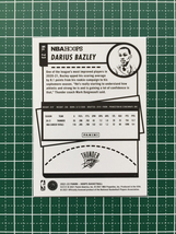 ★PANINI 2021-22 NBA HOOPS #23 DARIUS BAZLEY［OKLAHOMA CITY THUNDER］ベースカード「BASE」★_画像2